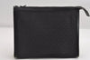 Authentic GUCCI Micro GG Canvas Leather Clutch Hand Bag Purse Black 7505I