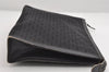 Authentic GUCCI Micro GG Canvas Leather Clutch Hand Bag Purse Black 7505I