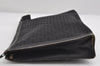 Authentic GUCCI Micro GG Canvas Leather Clutch Hand Bag Purse Black 7505I