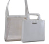 Authentic GUCCI 2Way Shoulder Hand Bag Purse Vinyl Leather Clear White 7506C