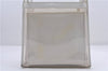 Authentic GUCCI 2Way Shoulder Hand Bag Purse Vinyl Leather Clear White 7506C