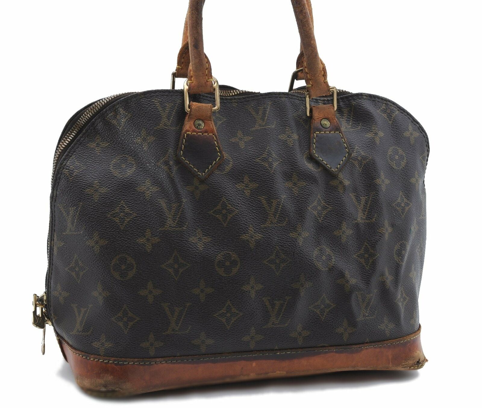 Authentic LOUIS VUITTON Monogram Alma Hand Bag M51130 LV Junk 7508A