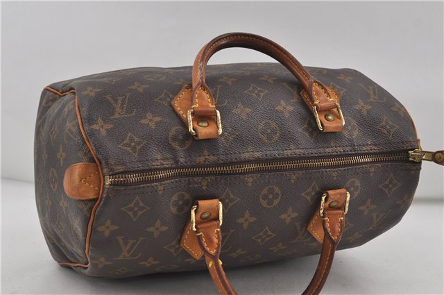 Authentic Louis Vuitton Monogram Speedy 30 Hand Boston Bag M41526 LV 7510D