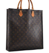Authentic LOUIS VUITTON Monogram Sac Plat Hand Bag M51140 LV 7516C