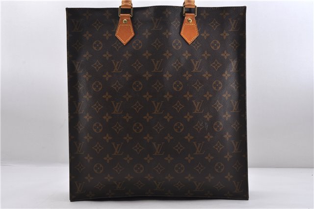 Authentic LOUIS VUITTON Monogram Sac Plat Hand Bag M51140 LV 7516C