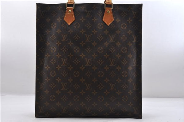 Authentic LOUIS VUITTON Monogram Sac Plat Hand Bag M51140 LV 7516C