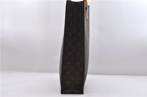 Authentic LOUIS VUITTON Monogram Sac Plat Hand Bag M51140 LV 7516C