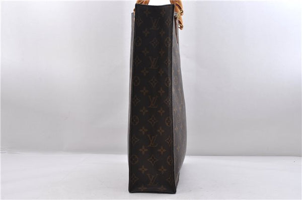 Authentic LOUIS VUITTON Monogram Sac Plat Hand Bag M51140 LV 7516C