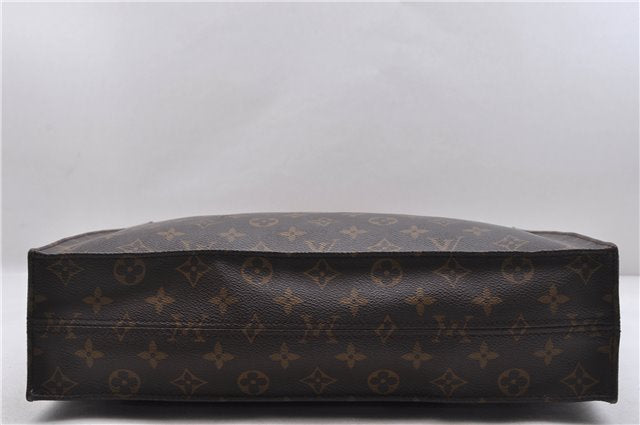Authentic LOUIS VUITTON Monogram Sac Plat Hand Bag M51140 LV 7516C