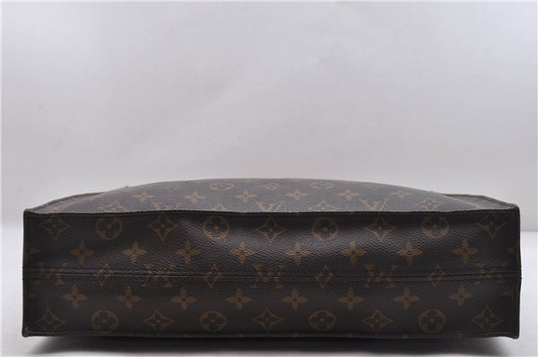 Authentic LOUIS VUITTON Monogram Sac Plat Hand Bag M51140 LV 7516C