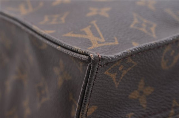 Authentic LOUIS VUITTON Monogram Sac Plat Hand Bag M51140 LV 7516C