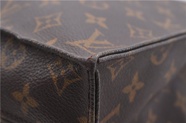 Authentic LOUIS VUITTON Monogram Sac Plat Hand Bag M51140 LV 7516C