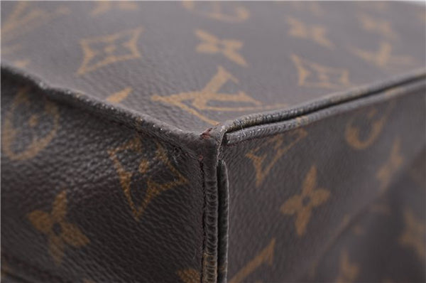 Authentic LOUIS VUITTON Monogram Sac Plat Hand Bag M51140 LV 7516C