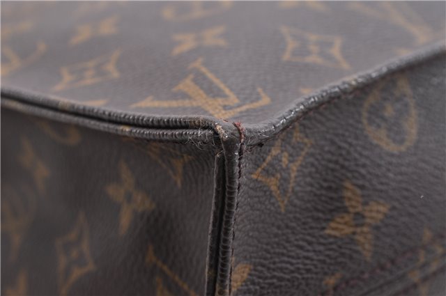 Authentic LOUIS VUITTON Monogram Sac Plat Hand Bag M51140 LV 7516C