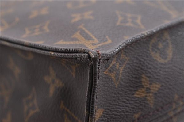 Authentic LOUIS VUITTON Monogram Sac Plat Hand Bag M51140 LV 7516C