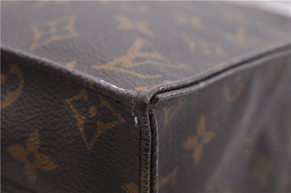 Authentic LOUIS VUITTON Monogram Sac Plat Hand Bag M51140 LV 7516C