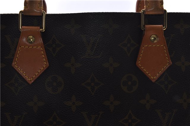 Authentic LOUIS VUITTON Monogram Sac Plat Hand Bag M51140 LV 7516C