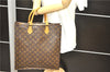 Authentic LOUIS VUITTON Monogram Sac Plat Hand Bag M51140 LV 7516C
