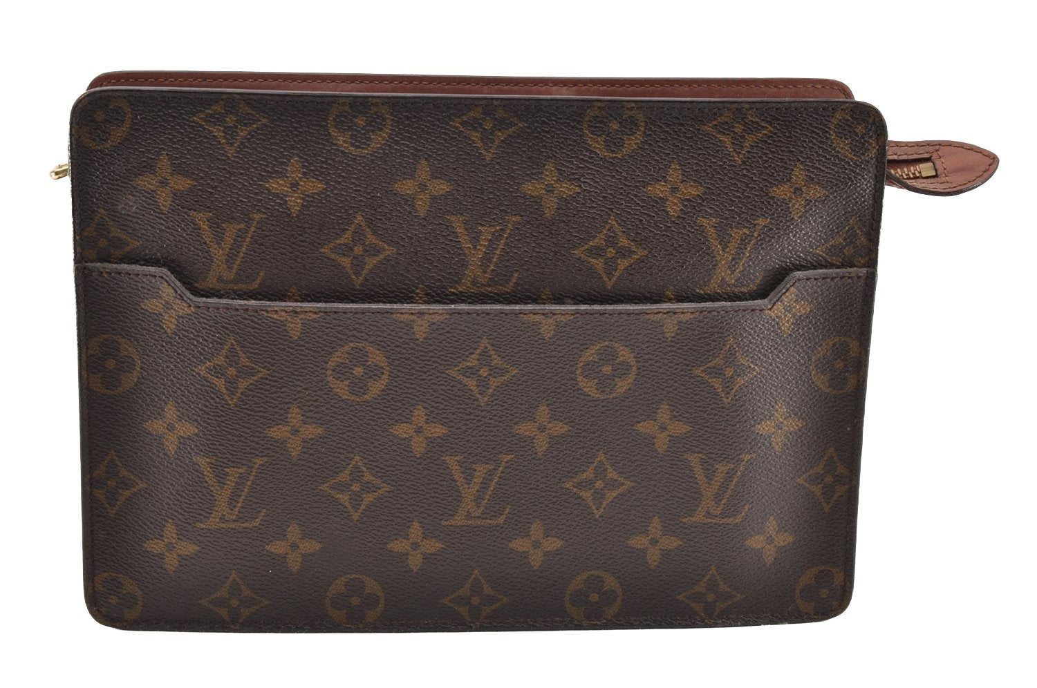 Authentic Louis Vuitton Monogram Pochette Homme Clutch Hand Bag M51795 LV 7516I