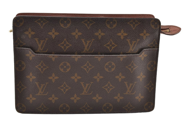Authentic Louis Vuitton Monogram Pochette Homme Clutch Hand Bag M51795 LV 7516I