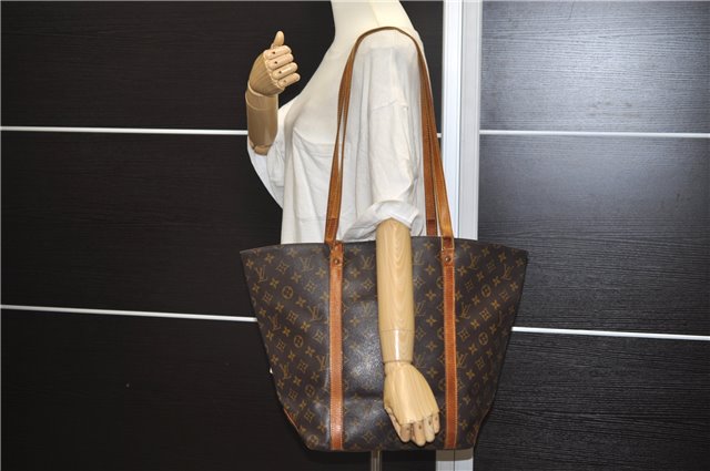 Authentic Louis Vuitton Monogram Sac Shopping PM Tote Bag M51108 LV 7519D