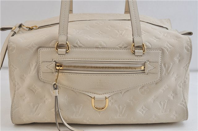 Auth LOUIS VUITTON Monogram Empreinte Anspire Shoulder Hand Bag White LV 7521C