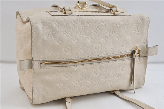 Auth LOUIS VUITTON Monogram Empreinte Anspire Shoulder Hand Bag White LV 7521C