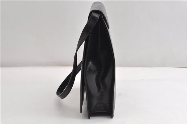 Authentic GUCCI Vintage Shoulder Hand Bag Purse Leather Black 7521F