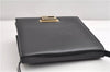 Authentic GUCCI Vintage Shoulder Hand Bag Purse Leather Black 7521F