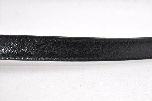 Authentic GUCCI Vintage Shoulder Hand Bag Purse Leather Black 7521F