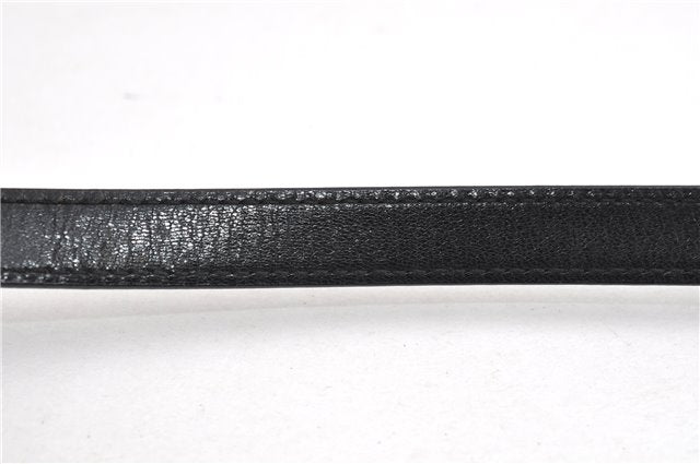 Authentic GUCCI Vintage Shoulder Hand Bag Purse Leather Black 7521F