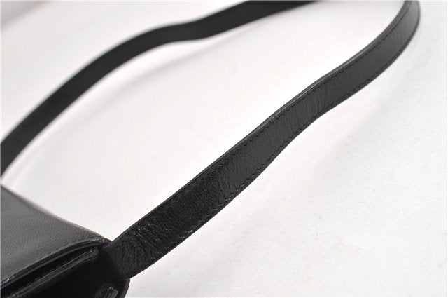 Authentic GUCCI Vintage Shoulder Hand Bag Purse Leather Black 7521F