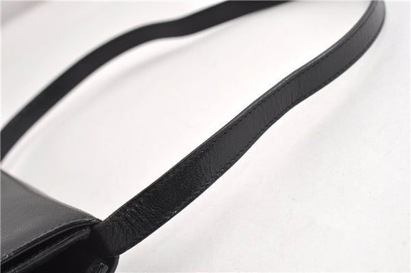 Authentic GUCCI Vintage Shoulder Hand Bag Purse Leather Black 7521F