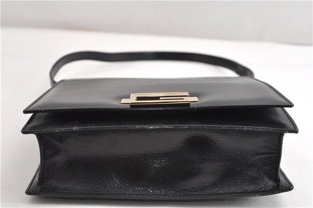 Authentic GUCCI Vintage Shoulder Hand Bag Purse Leather Black 7521F