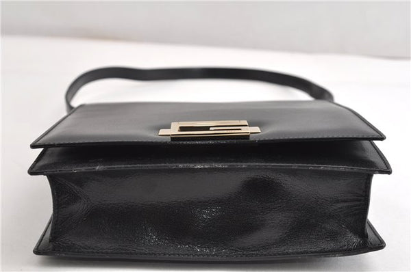 Authentic GUCCI Vintage Shoulder Hand Bag Purse Leather Black 7521F