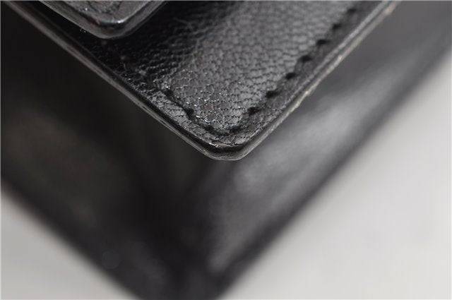 Authentic GUCCI Vintage Shoulder Hand Bag Purse Leather Black 7521F