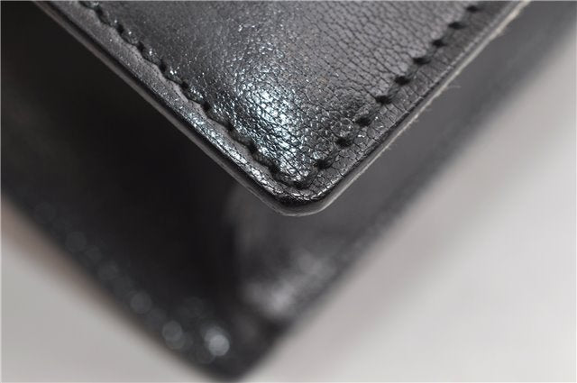 Authentic GUCCI Vintage Shoulder Hand Bag Purse Leather Black 7521F