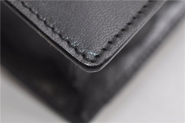 Authentic GUCCI Vintage Shoulder Hand Bag Purse Leather Black 7521F