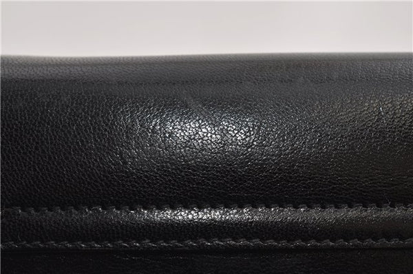 Authentic GUCCI Vintage Shoulder Hand Bag Purse Leather Black 7521F