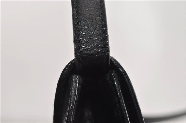 Authentic GUCCI Vintage Shoulder Hand Bag Purse Leather Black 7521F