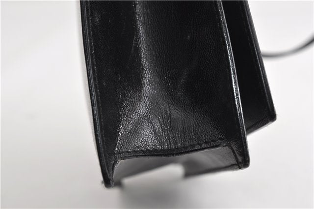 Authentic GUCCI Vintage Shoulder Hand Bag Purse Leather Black 7521F