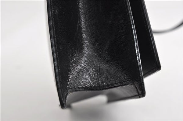 Authentic GUCCI Vintage Shoulder Hand Bag Purse Leather Black 7521F