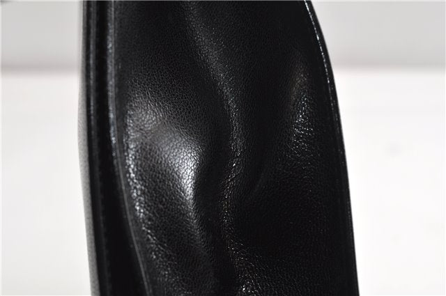 Authentic GUCCI Vintage Shoulder Hand Bag Purse Leather Black 7521F