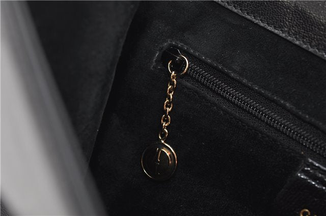 Authentic GUCCI Vintage Shoulder Hand Bag Purse Leather Black 7521F