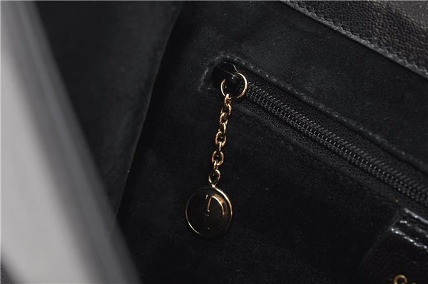 Authentic GUCCI Vintage Shoulder Hand Bag Purse Leather Black 7521F