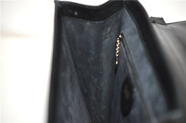 Authentic GUCCI Vintage Shoulder Hand Bag Purse Leather Black 7521F