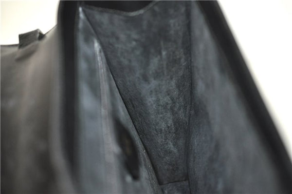 Authentic GUCCI Vintage Shoulder Hand Bag Purse Leather Black 7521F