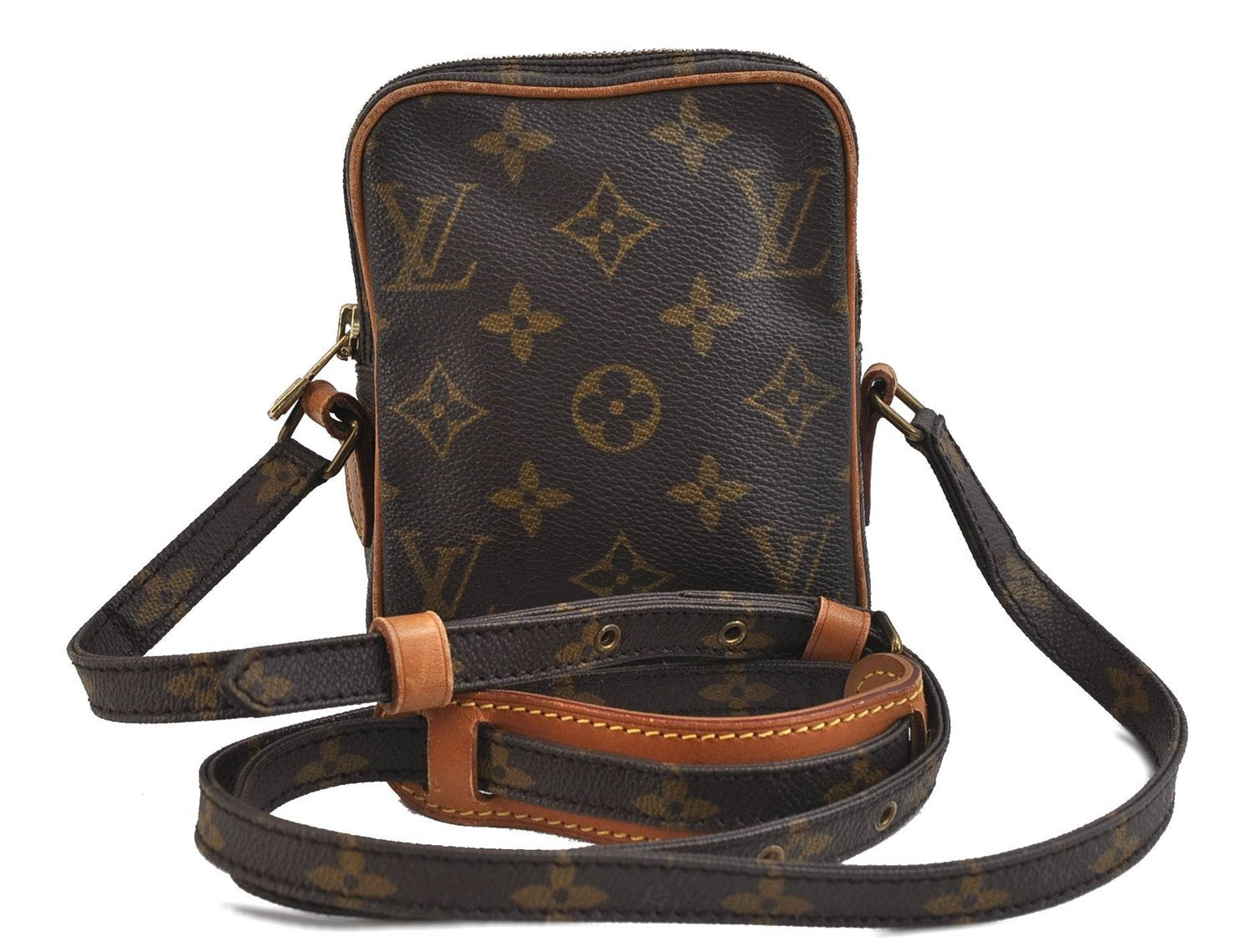 Auth LOUIS VUITTON Monogram Mini Poche Danube Shoulder Cross Bag M45268 LV 7524C