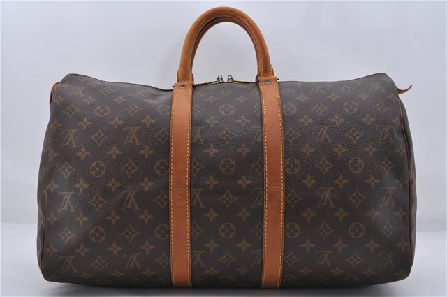Authentic Louis Vuitton Monogram Keepall 45 Travel Boston Bag M41428 LV 7525D
