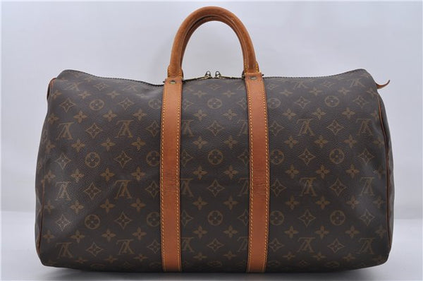 Authentic Louis Vuitton Monogram Keepall 45 Travel Boston Bag M41428 LV 7525D